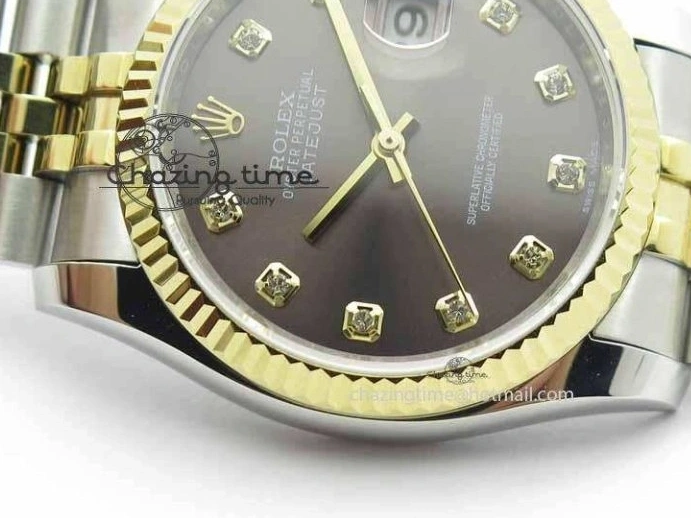 0521 DateJust 116234 SS YG BP Best Edition Gray Dial Diam Markers On SS YG Bracelet SA ZipUp 3745